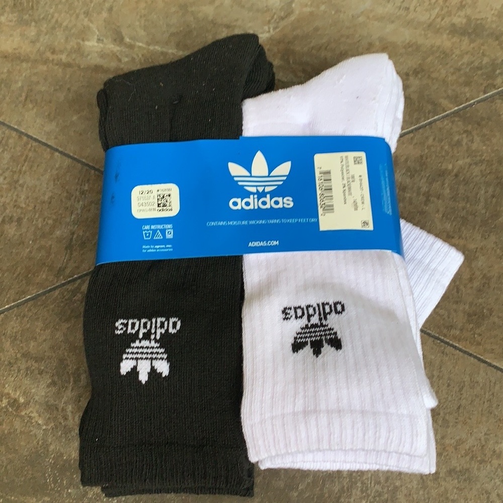 ADIDAS 6 pairs socks set CREW - Picture 1 of 12
